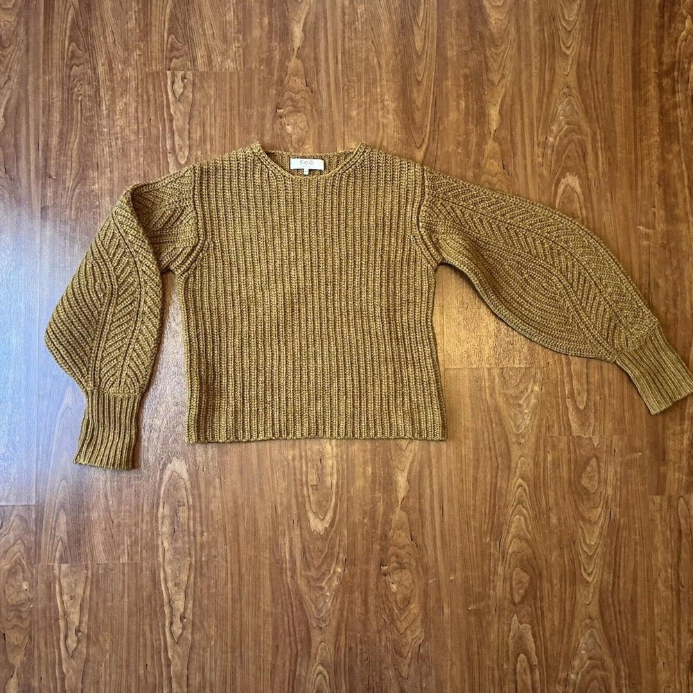 Sea New York Balloon Sleeve Chunky Thick Knit Wool Oversized Sweater Brown